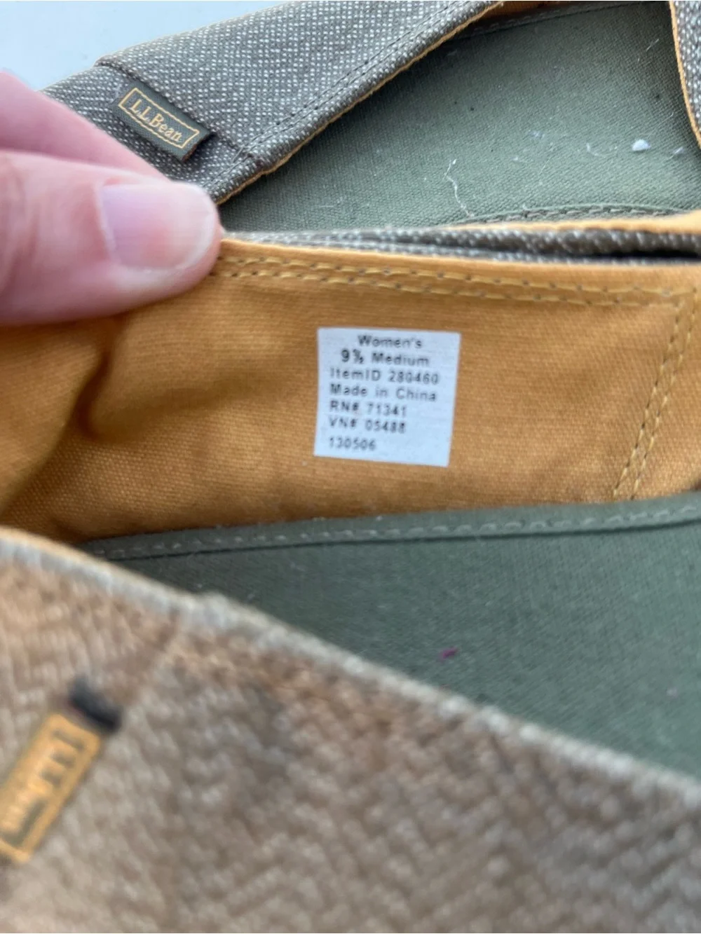L.L. Bean Olive Green Canvas Slip-On Espadrilles